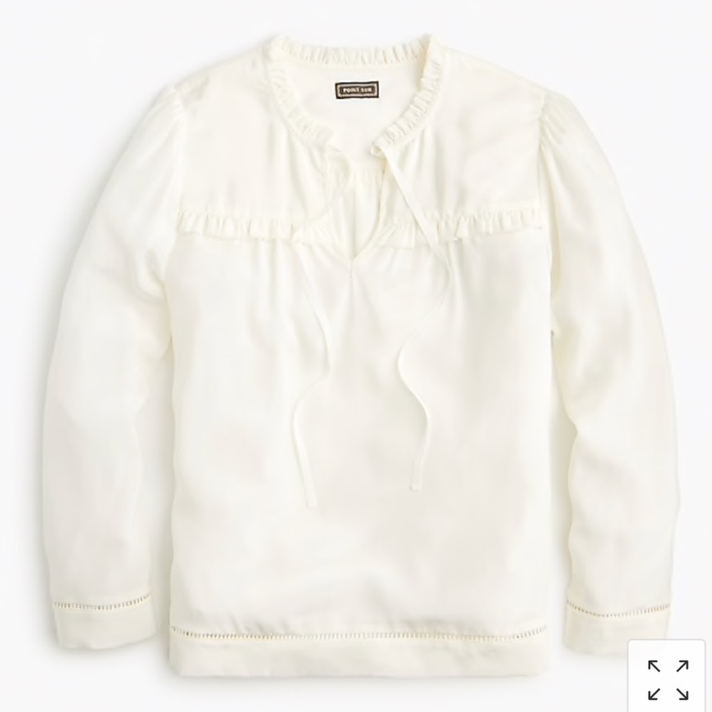 J.Crew Point Sur Silk Popover